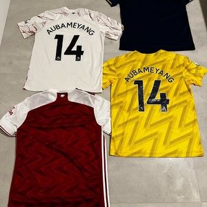 Lot of 4 Arsenal Authentic Jerseys Adidas and Nike Medium Large